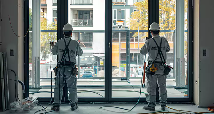 Patio Door Glass Replacement with Built-In Blinds in Lakeland, FL