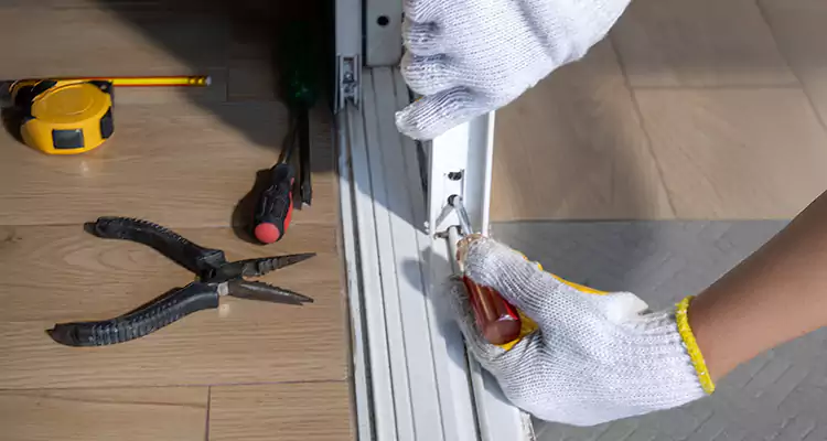 Backyard Sliding Door Track Repair in Lakeland, FL